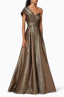 One-Shoulder Metallic Gown One-Shoulder Metallic Gown