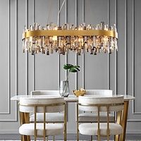 Chandelier LED Crystal Chandelier Brass Gold 6080cm Creative Light Post Modern Art Dining Room Bedroom 110-240V Lightinthebox - thumbnail