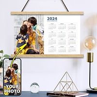 2024 Calendar Custom Posters with Hangers Wall Art Canvas Prints and Poster - Personalized Poster 30x40cm/12''x16'' miniinthebox - thumbnail