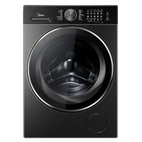 Midea 10KG Front Load Flat Elegant Design Washing Machine with Lunar Dial, 1400 RPM, 14 Programs, Fully Automatic, BLDC Inverter, Titanium - MF210W100WB/T-GCC