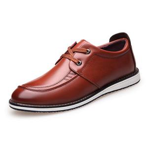 Men British Style Pointed Toe Classic Lace Up Business Casua