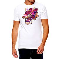 Men's Unisex Tee T shirt Hot Stamping Graphic Prints Tiger Plus Size Print Short Sleeve Casual Tops Cotton Basic Designer Big and Tall White miniinthebox - thumbnail
