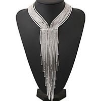 Women's Necklace Tassel Flower Fashion Alloy Silver Gold 45 cm Necklace Jewelry 1pc For Anniversary Party Evening Gift Festival miniinthebox - thumbnail