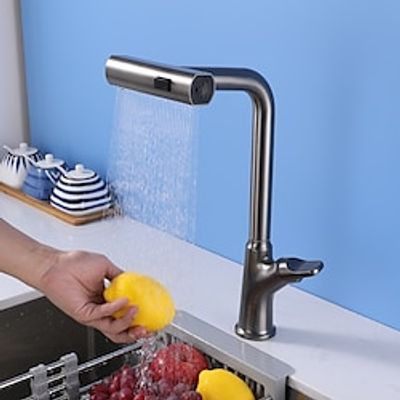 Waterfall Kitchen Faucet, 2023 Latest Centerset Faucet for Kitchen Sink, 3 in 1 Multi-functional Single Handle One Hole Pull out Cylinder Spout Kitchen Taps, Ceramic Valve Insides Lightinthebox Waterfall Kitchen Faucet, 2023 Latest Centerset Faucet for Kitchen Sink, 3 in 1 Multi-functional Single Handle One Hole Pull out Cylinder Spout Kitchen Taps, Ceramic Valve Insides Lightinthebox