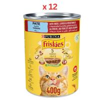 Purina Friskies Beef & Vegetable 400g (Pack Of 12)