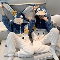 animals Party Costume Costume Family Christmas Pajamas Kigurumi Pajamas Men's Women's Couple's One Piece Halloween Carnival Masquerade Adults' Party Party  Evening Polyester Microfiber Onesie Lightinthebox - thumbnail