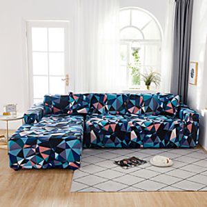 Sofa Cover Stretch Couch Cover Geometric Print Slipcover Furniture Protector Super Soft Fit for Armchair/Loveseat/Three Seater/Four Seater/L shaped sofa(1 Throw Pillow Case as free Gift) miniinthebox