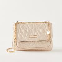 Sasha Floral Quilted Crossbody Bag with Chain Strap - thumbnail