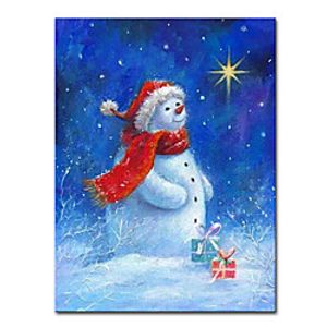 Oil Painting Handmade Hand Painted Wall Art Mintura Modern Abstract Snowman Picture Home Decoration Decor Rolled Canvas No Frame Unstretched Lightinthebox