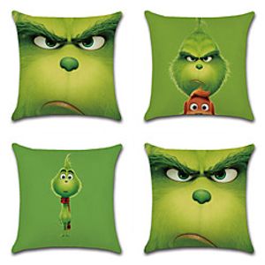 Double Side Cushion Cover 4PC Soft Decorative Square Throw Pillow Cover Cushion Case Pillowcase for Bedroom Livingroom Superior Quality Machine Washable Indoor Cushion for Sofa Couch Bed Chair miniinthebox