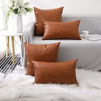 1pc Throw Pillow Faux Leather Waterproof Outdoor Cushion Covers for Patio Furniture Couch miniinthebox