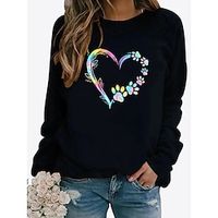 heart Hoodie Cartoon Manga Anime Graphic Top For Women's Adults' Hot Stamping 100% Polyester Party Festival miniinthebox