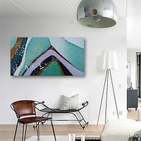 100% Handmade 3D Oil Painting Hand Painted Horizontal Abstract Contemporary Modern Abstract Scenery Stretched Canvas miniinthebox - thumbnail