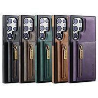 Phone Case For Samsung Galaxy S24 Ultra Plus S23 Ultra Plus S22 Plus  Ultra S21 Ultra Back Cover Wallet Case With Magsafe with Stand Holder Magnetic Zipper Retro TPU PC PU Leather miniinthebox