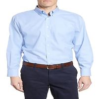 Men's Shirt Solid Colored Turndown Street Casual Button-Down Long Sleeve Tops Casual Fashion Breathable Comfortable Light Blue Lightinthebox - thumbnail