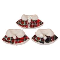 Christmas Adjustable Pet Scarf for Dogs & Cats Medium - White