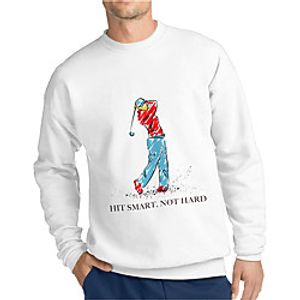 Men's Unisex Sweatshirt Graphic Prints Golf Print Sports  Outdoor Casual Daily Hot Stamping Basic Designer Hoodies Sweatshirts  White miniinthebox