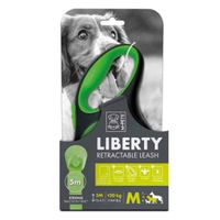 M-PETS Liberty Dog Retractable Leash Green Medium (Pack of 2)