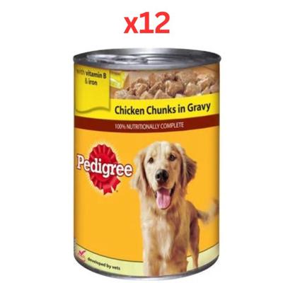 Pedigree Chicken Chunks In Gravy Wet Dog Food 400G (Pack of 12)