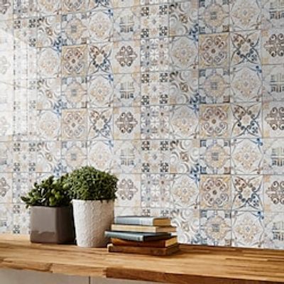 10pcs Mosaic Tiles Arts and Crafts Light Bohemian Style Stick on Tiles Kitchen Tile Transfers Stickers Peel and Stick Wall Tiles for Bathroom Vinyl Home Decoration miniinthebox
