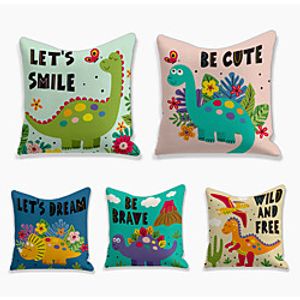 Cartoon Double Side Cushion Cover 5PC Soft Decorative Square Throw Pillow Cover Cushion Case Pillowcase for Bedroom Livingroom Superior Quality Machine Washable Indoor Cushion for Sofa Couch Bed Chair miniinthebox