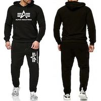 Men's Tracksuit Sweatsuit 2 Piece Athletic Winter Long Sleeve Thermal Warm Breathable Moisture Wicking Fitness Running Jogging Sportswear Activewear White Black Light Grey  Hoodie  Micro-elastic Lightinthebox - thumbnail