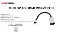 Speiral Mini DP To HDMI Adapter 4K 60 Hz - SP1015