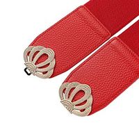 women's elastic wide belt waist leather belt women's fashion fur all-match leather women's elastic elastic waist belt Lightinthebox - thumbnail