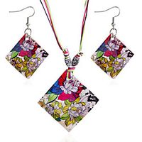 Women's Jewelry Set Classic Flower Stylish Earrings Jewelry Rainbow For Party Evening Festival 1 set miniinthebox - thumbnail