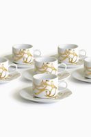 Calligraffiti Espresso Cups, Set of 6 - thumbnail