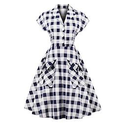 Retro Vintage 1950s Rockabilly Dress Swing Dress Flare Dress Women's Halloween Dailywear Dress Lightinthebox