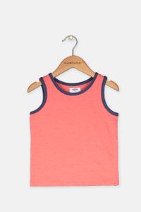 Baby Boys Sleeveless Plain Top  Red/Navy