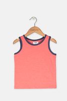 Baby Boys Sleeveless Plain Top  Red/Navy - thumbnail