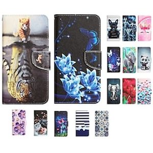 Phone Case For Samsung Galaxy Wallet Case S23 S22 S21 S20 Plus Ultra A73 A53 A33 Wallet Pattern Four Corners Drop Resistance Graphic Butterfly Flower TPU PU Leather miniinthebox