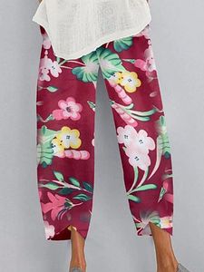 Fashion printed loose plus size casual women's pants