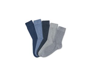 Mens 5 Pairs Of Socks  Navy/Blue/Grey/Light Grey