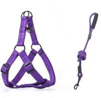 Helepet Round Dog Leash Harness Purple XS