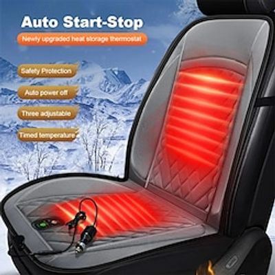 New 12V-24V Heated Car Seat Cushion 3 Gear Adjustable 30s Quick Heating Pads Car Seat Heater Winter Warmer Auto Seat Heating Mat Lightinthebox