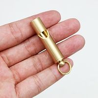 2pcs Brass Outdoor Survival Whistle Equipment Supplies Retro Referee Brass Whistle Pure Brass Survival EDC Whistle Lightinthebox - thumbnail