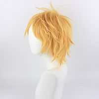 anime naruto uzumaki naruto wig orange anti-curled full wig set anime cos wig miniinthebox - thumbnail