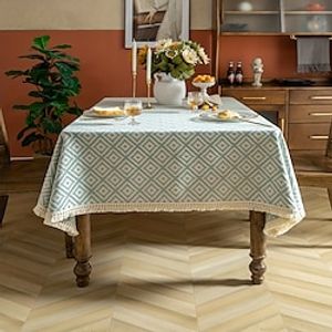 Tablecloth Art Nordic Bamboo Knotted Linen with Tassel Tablecloth Tea Coffee Table for Dining Table Home Room Decoration miniinthebox