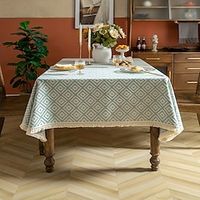 Tablecloth Art Nordic Bamboo Knotted Linen with Tassel Tablecloth Tea Coffee Table for Dining Table Home Room Decoration miniinthebox - thumbnail