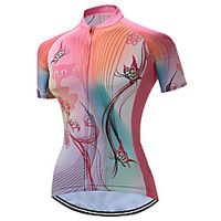 21Grams Women's Short Sleeve Cycling Jersey Summer Spandex Polyester Pink Bike Jersey Top Mountain Bike MTB Road Bike Cycling Quick Dry Moisture Wicking Breathable Sports Clothing Apparel / Stretchy miniinthebox - thumbnail