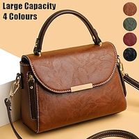 Women's Crossbody Bag Shoulder Bag Envelope Bag PU Leather Daily Holiday Travel Buckle Zipper Large Capacity Multi Carry Solid Color 2049 brown 2049 red 2049 black miniinthebox