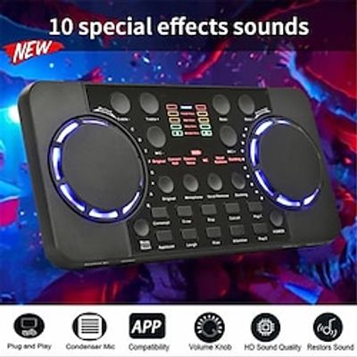 V300 PRO Sound Card 10 Sound Effects Bluetooth Noise Reduction O Mixers Headset Mic Voice Control for Phone PC Portable miniinthebox V300 PRO Sound Card 10 Sound Effects Bluetooth Noise Reduction O Mixers Headset Mic Voice Control for Phone PC Portable miniinthebox