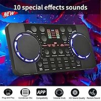 V300 PRO Sound Card 10 Sound Effects Bluetooth Noise Reduction O Mixers Headset Mic Voice Control for Phone PC Portable Lightinthebox - thumbnail