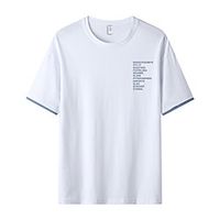 Men's T shirt Letter Half Sleeve Casual Tops Casual White Blue Yellow miniinthebox - thumbnail