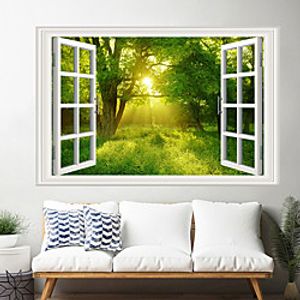 Forest Sunshine Wall Stickers Living Room Removable Pre-pasted PVC Home Decoration Wall Decal 1pc miniinthebox