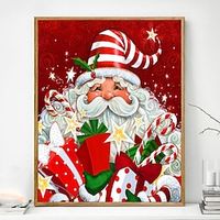 1pc Christmas DIY Diamond Painting Santa Claus Diamond Painting Handcraft Home Gift Without Frame miniinthebox - thumbnail