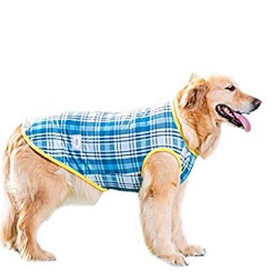 Dog Shirt, Summer Dog T-Shirt Plaid Cool Breathable Vest for Golden Retriever Labrador Retriever (8XL, Blue Plaid) Lightinthebox